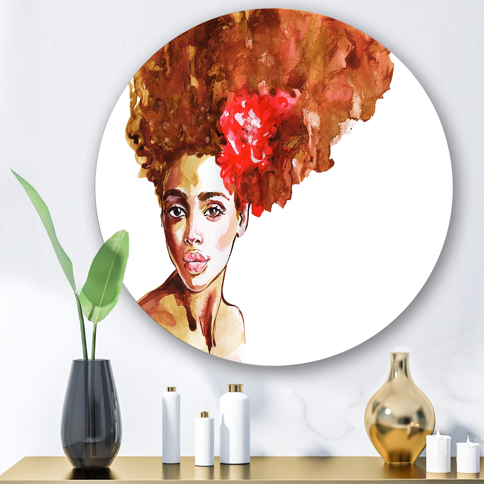 Designart - Portrait of Young Afro American Woman II